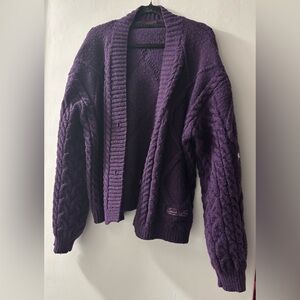 Taylor Swift Purple Cable Knit Cardigan
